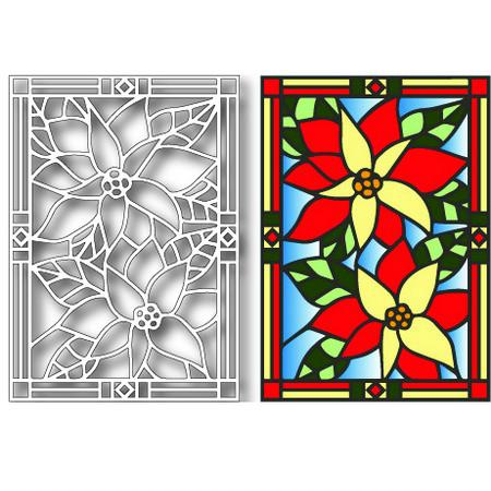 TUTTI-406 Poinsettia Stained Glass