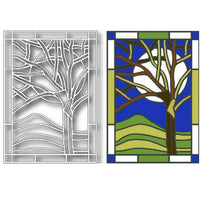 TUTTI-408 Winter Tree Stained Glass