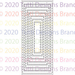 TUTTI-680 Slimline - Stitched Rectangles